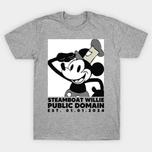 Steamboat Willie. Public Domain Est. 01.01.2024 - 4 T-Shirt